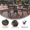 Flash Furniture Barker 31.5'' Bronze Square Tempered Glass Metal Table TLH-073A-2-BZ-GG - alternate 3